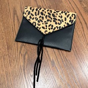 Leopard print clutch